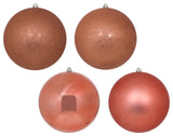 Vickerman 6" Coral 4-Finish Ball Ornament Assortment, 4 per Box