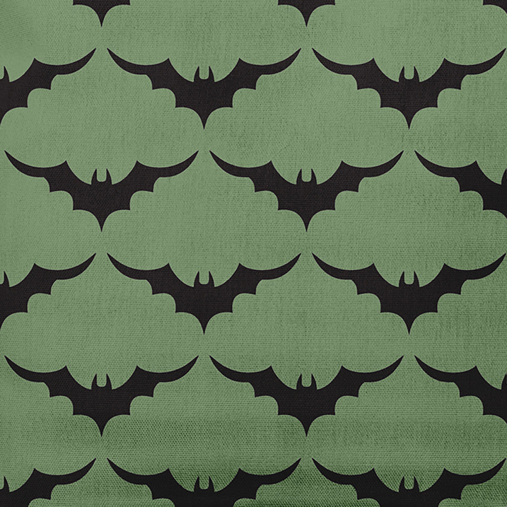 20" x 20" Bat Colony Indoor/Outdoor Polyester Throw Pillow, Sage