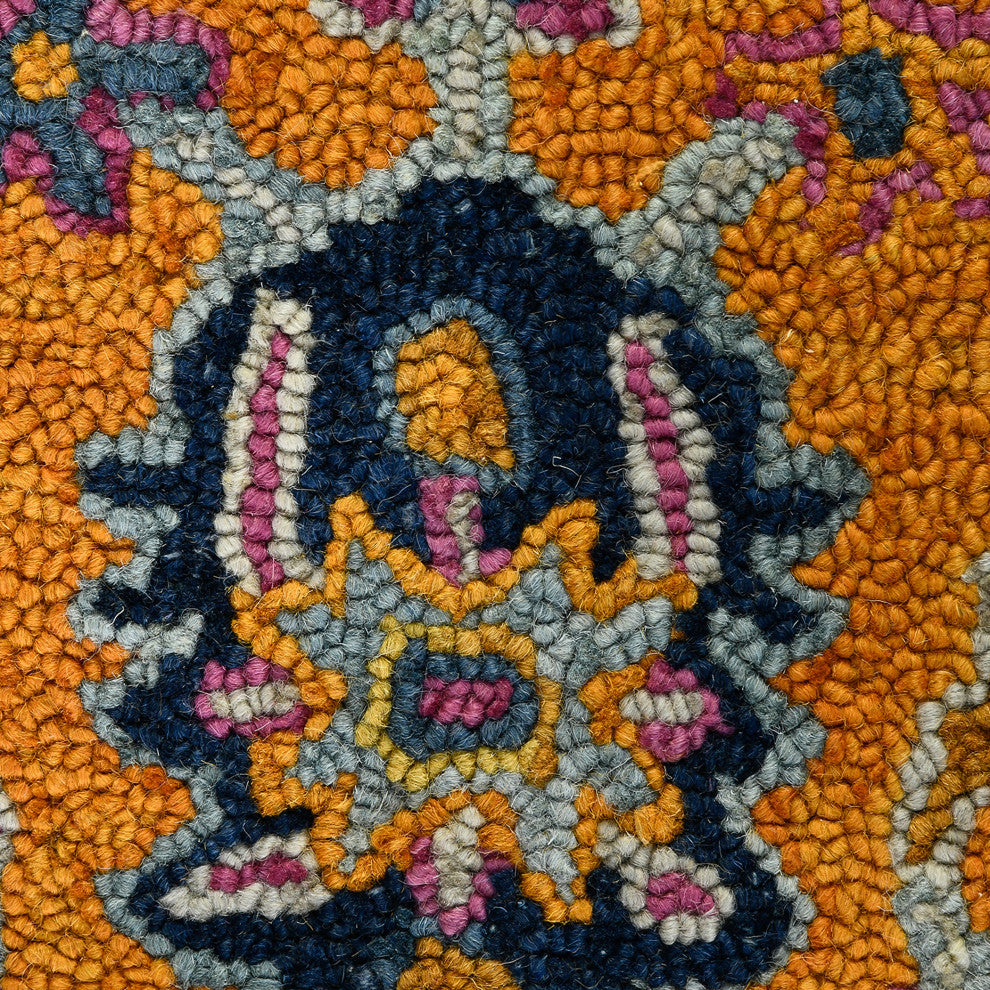 Boho Yveline Area Rug, Orange, 5' x 8', Floral