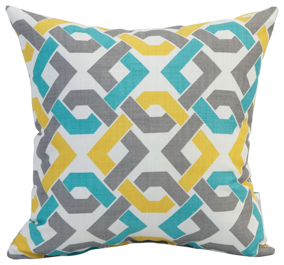17" Square Polyester Outdoor Throw Pillows, Set of 4, Rieser Sterling