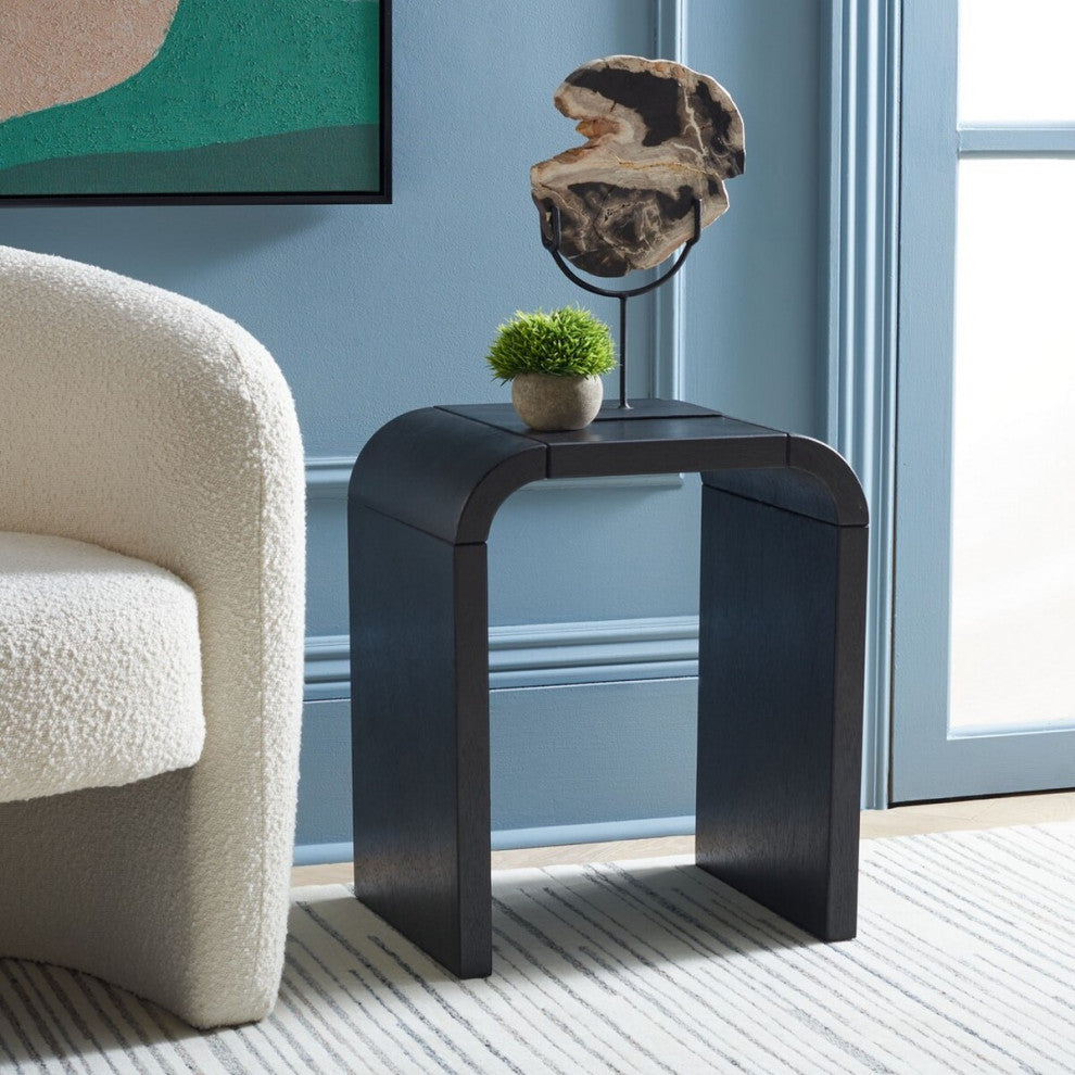 Safavieh Liasonya Curved Accent Table, Black