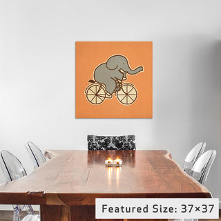 "Elephant Cycle #1" by Terry Fan, 26x26x1.5
