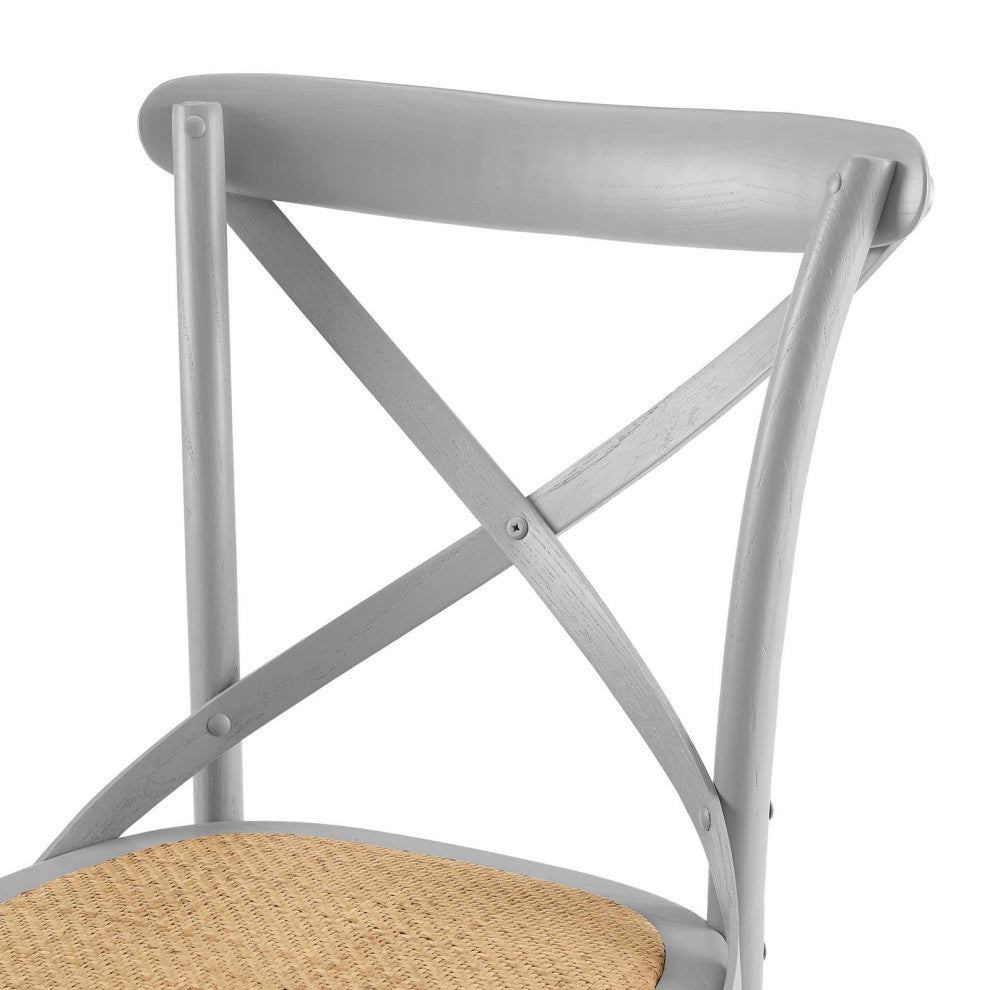 Side Dining Chair, Wood, Gray, Modern, Cafe Bistro Restaurant Hospitality