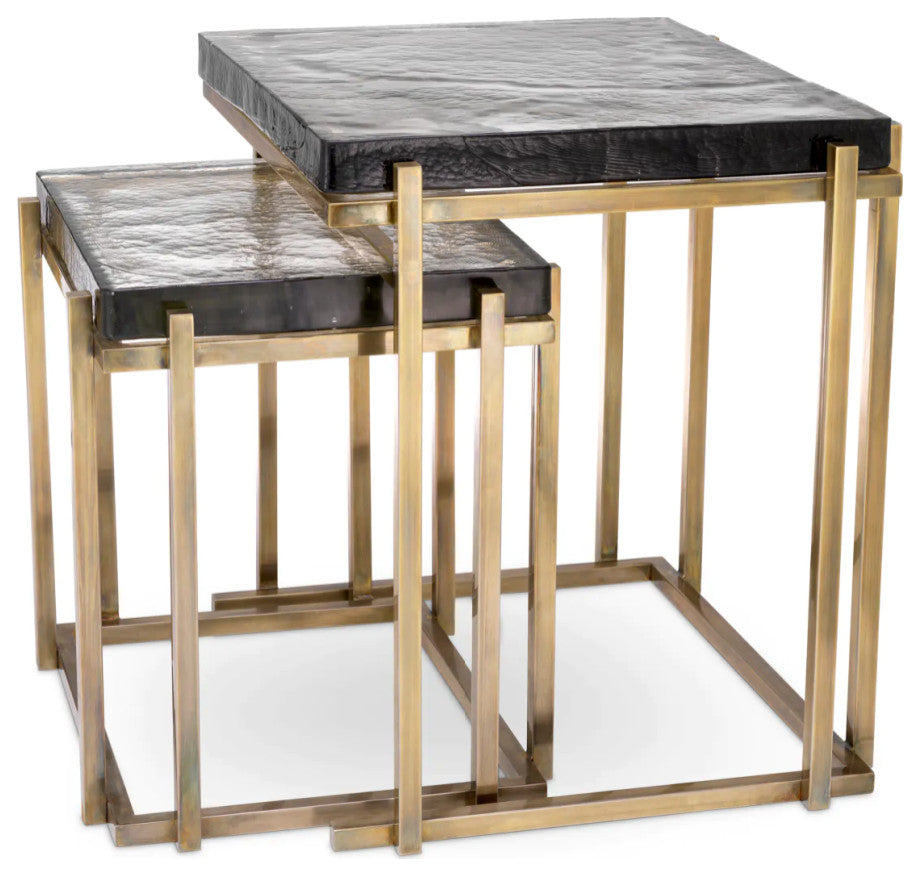 Square Glass Side Tables (2) | Eichholtz Niemeyer