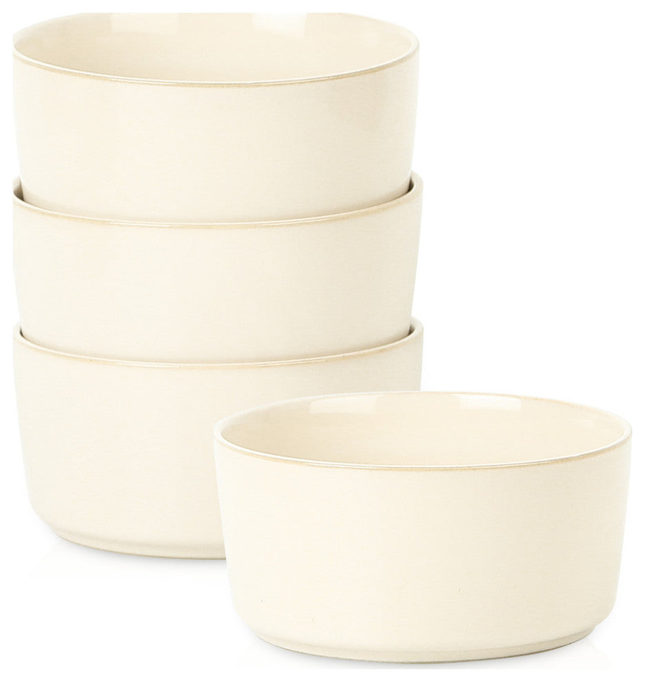 Stone Lain Eden Stoneware Cereal Bowl Set of 4, Beige