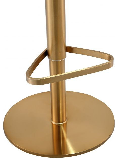 Lexi Adjustable Bar Stool Gold Frame, Malachite Green