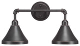 Vintage 2-Light Bath Bar, Dark Granite