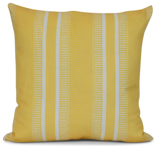 16x16", Stripe, Dashing Stripe Outdoor Pillow, Yellow