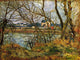 Tile Mural, Grey Day On the Banks of the Oise At Pontoise By Pissarro Glossy