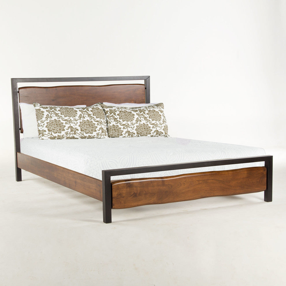 Glenwood Live Edge Acacia Wood King Bed