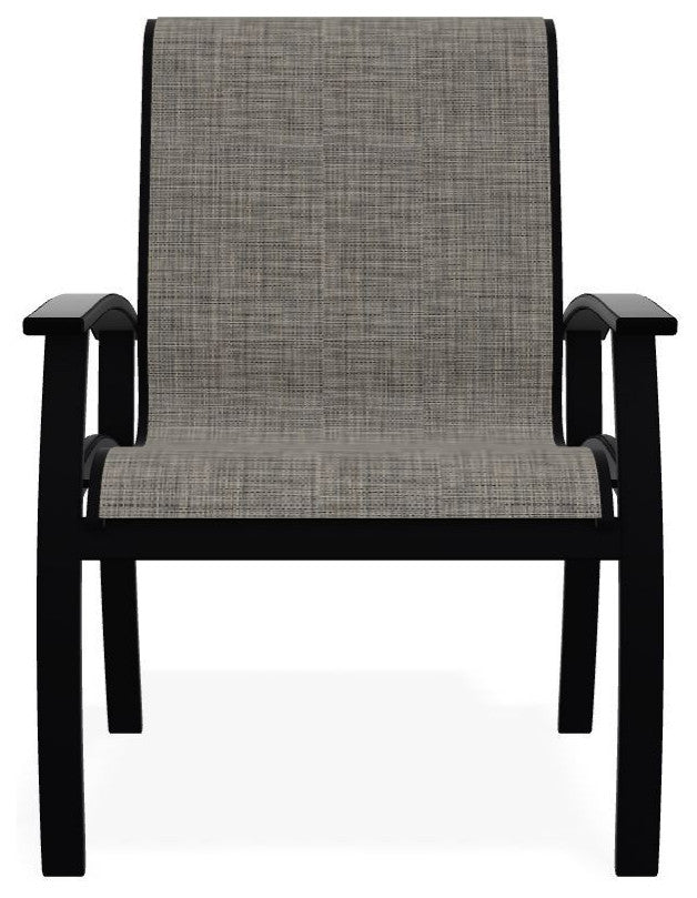 Belle Isle Sling Outdoor Dining Chair, Storm/Black