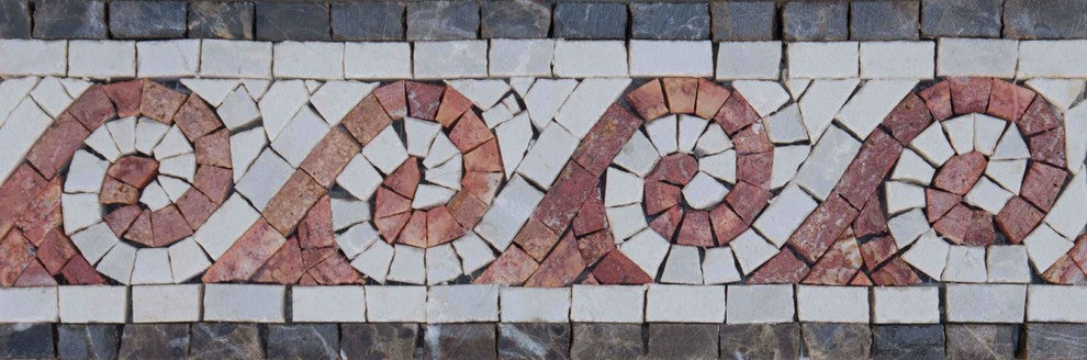 Mosaic Border, Abstract Keys, 12"x4"