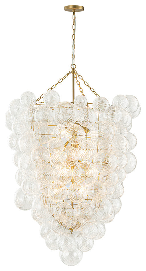 12-Light Modern Cluster Glass Bubble Chandelier