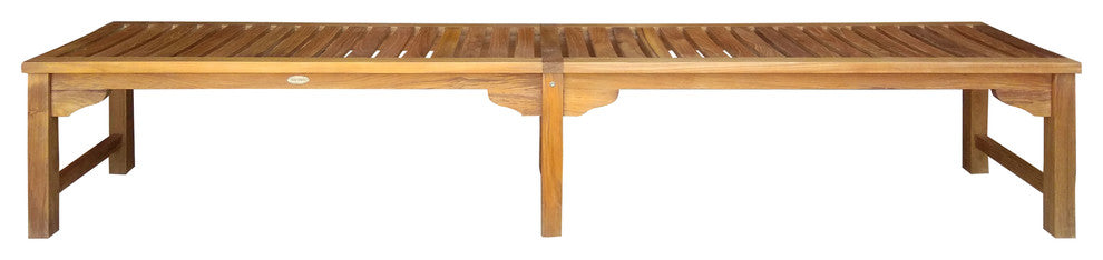 Teak Wood Santa Monica Backless Bench, 8''