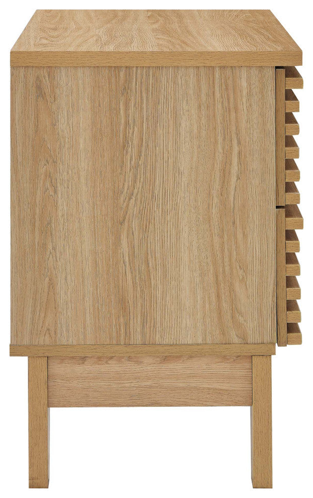 Render Two-Drawer Nightstand, Oak