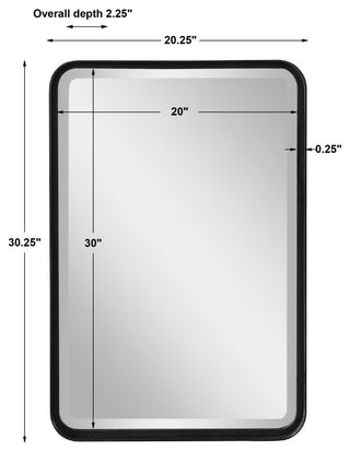 Uttermost Croften Black Vanity Mirror