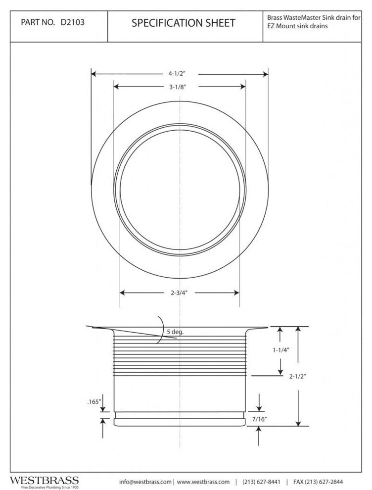 Ez-Mount Style Disposal Flange In Satin Nickel