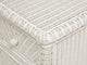 Santa Cruz 2-Drawer Nightstand With Glass Top, White