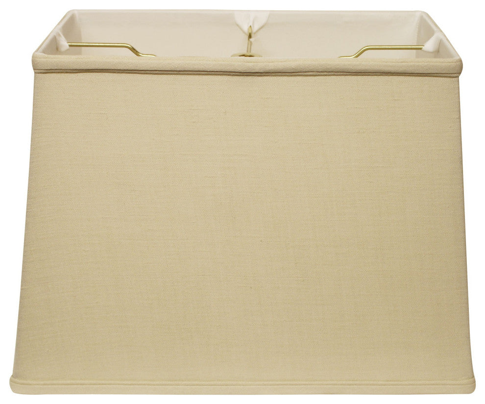 14" Pale Brown Throwback Rectangle Linen Lampshade