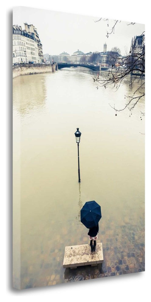"The Girl With The Umbrella" By Guillaume Gaudet, Giclee on Gallery Wrap Canvas