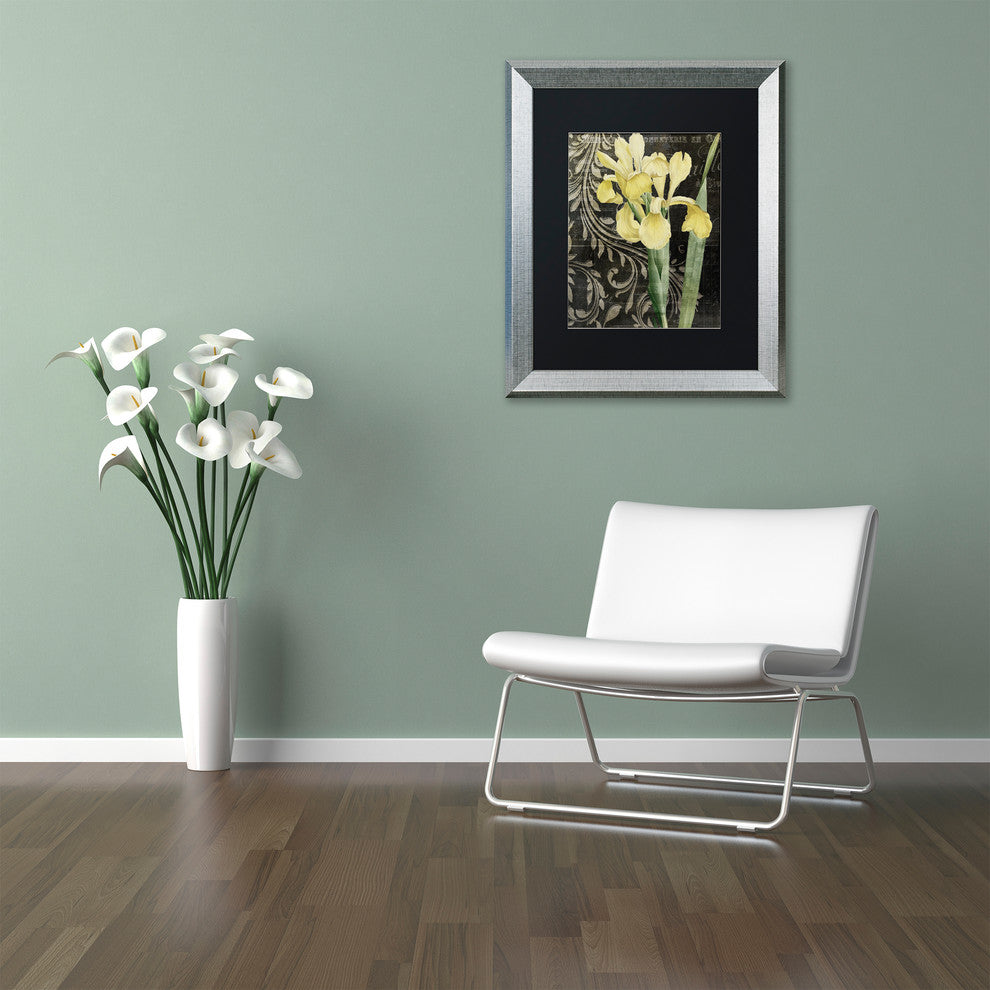 Color Bakery 'Ode To Yellow' Matted Framed Art, Silver Frame, Black Mat, 11x14