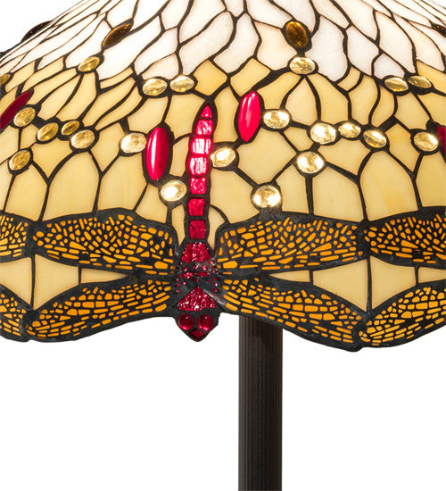 Meyda Lighting 229132 62" High Tiffany Hanginghead Dragonfly Floor Lamp