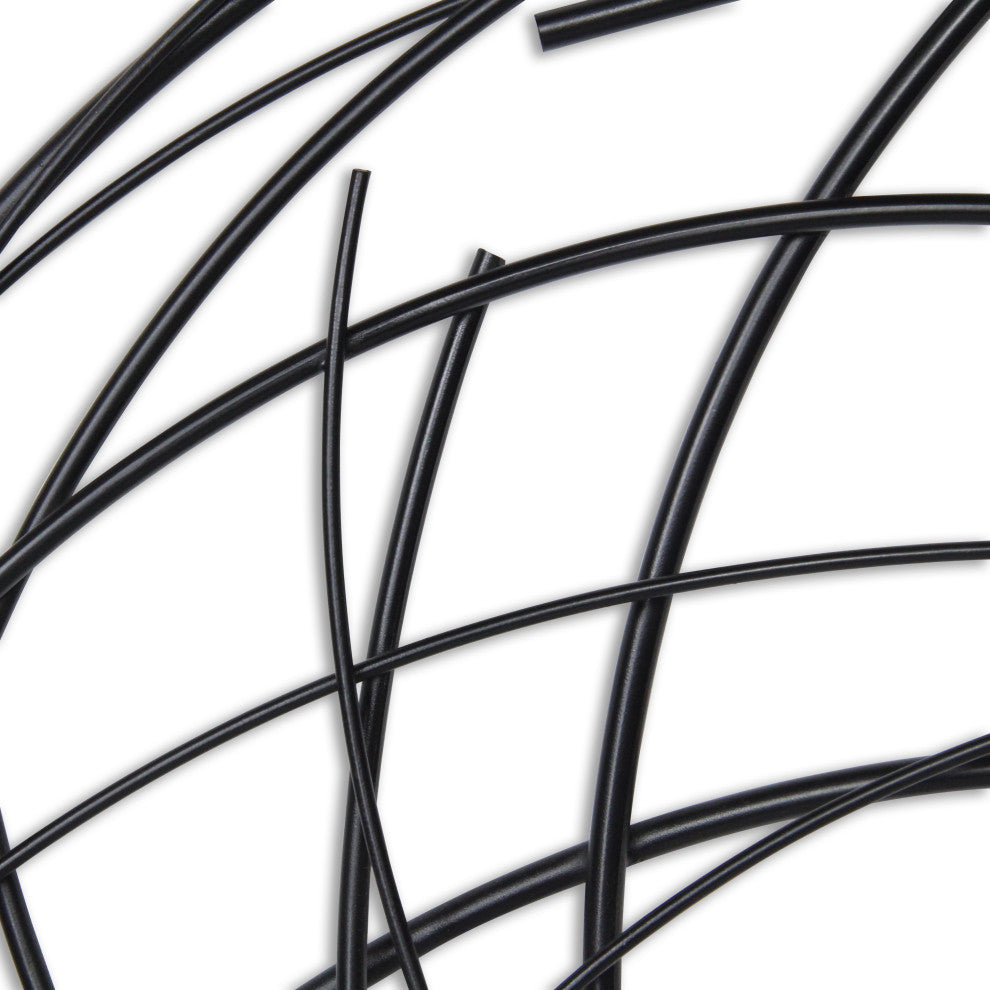 Denine Black Abstract Round Wall Art