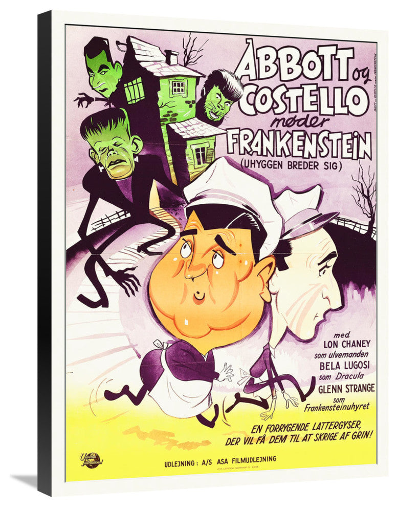 Abbott and Costello, Danish, Meet Frankenstein, 22x30