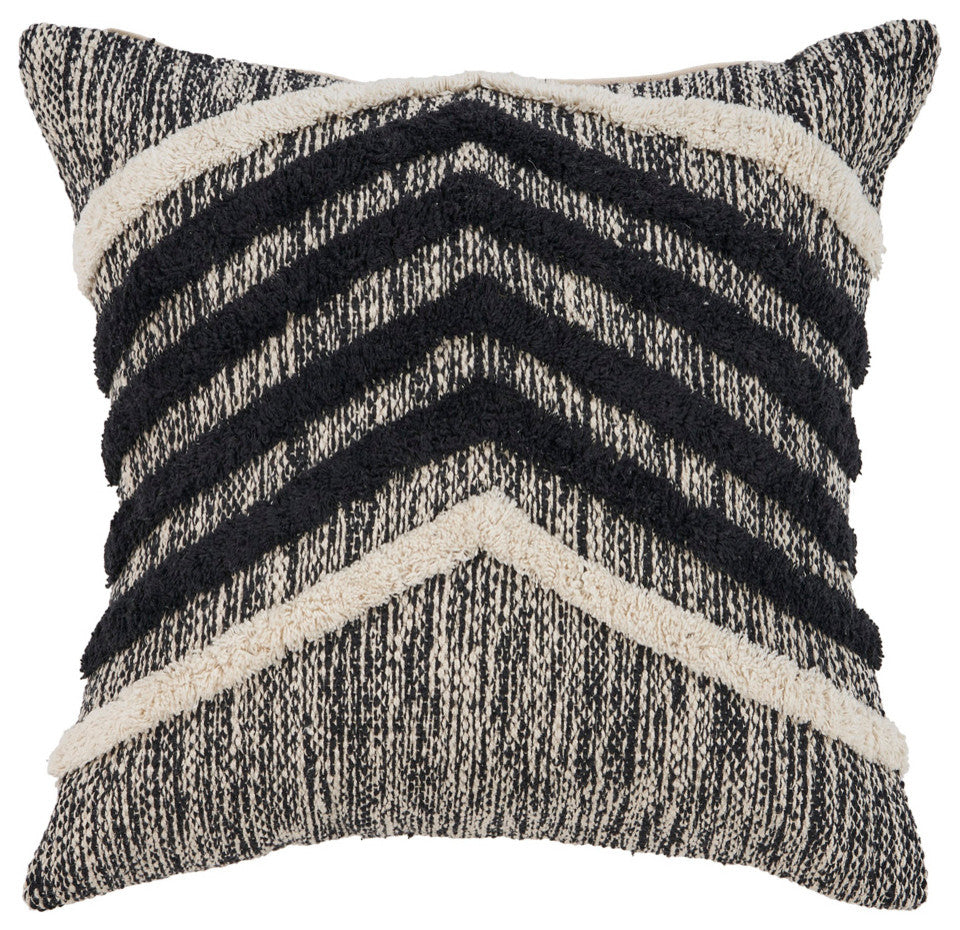 Onyx Arrows Cotton Throw Pillow