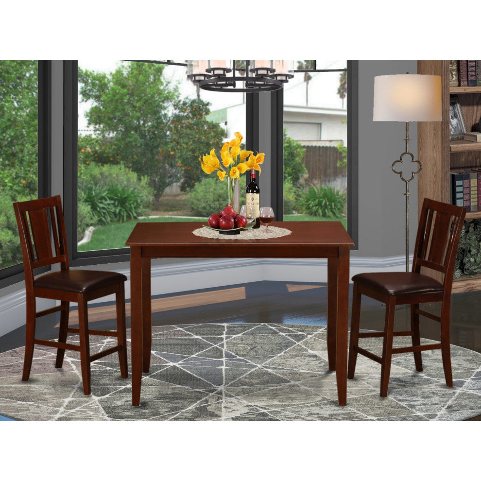 3-Piece Counter Table Set, Counter Table, 2 Counter Chairs.