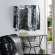 Midnight Aluminum Layered Metal Wall Decor, Silver Foil Accents Black, Grey
