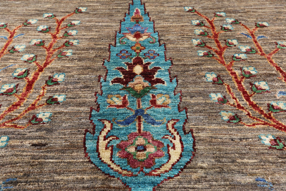 5' 8" X 8' 3" Tribal Persian Gabbeh Handmade Wool Rug Q5289