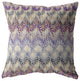18 Magenta Cream Hatch Decorative Suede Throw Pillow