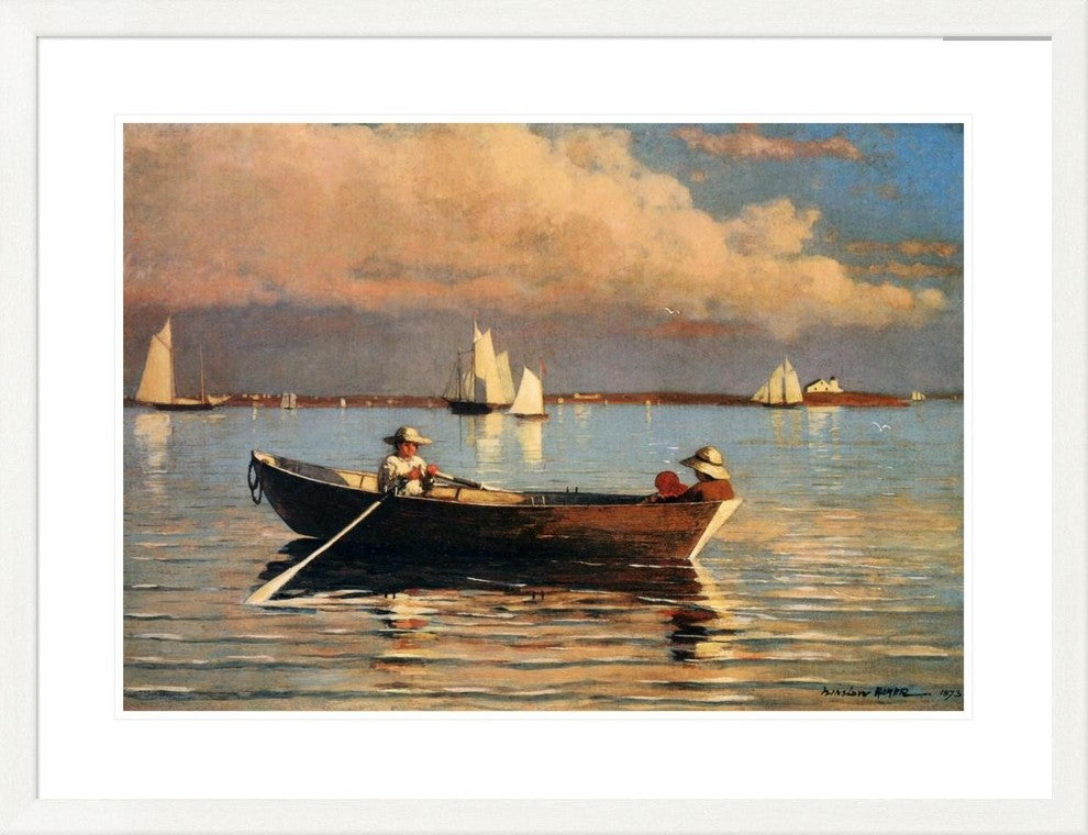 "Glouchester Harbor" Framed Digital Print by Winslow Homer, 39x30"