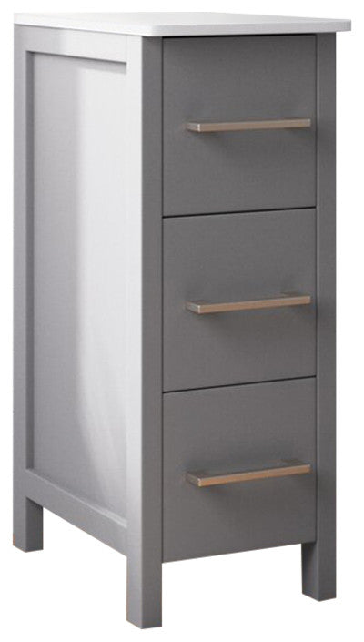 Vanity Art Vanity Cabinet, 12", Gray