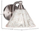 Paramount Wall Sconce, Brushed Nickel, 7" Italian Ice Glass