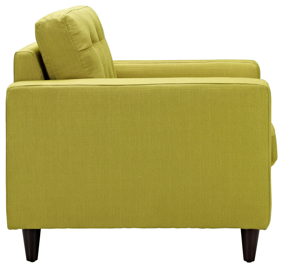 Wheatgrass Empress Armchair Upholstered Fabric Set of 2