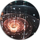 Flowers With Rain Droplets, Floral Digital Art Disc Metal Wall Art, 38"