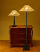 Serena d'italia Tiffany 2-Light White Mission Floor and Table Lamp Set