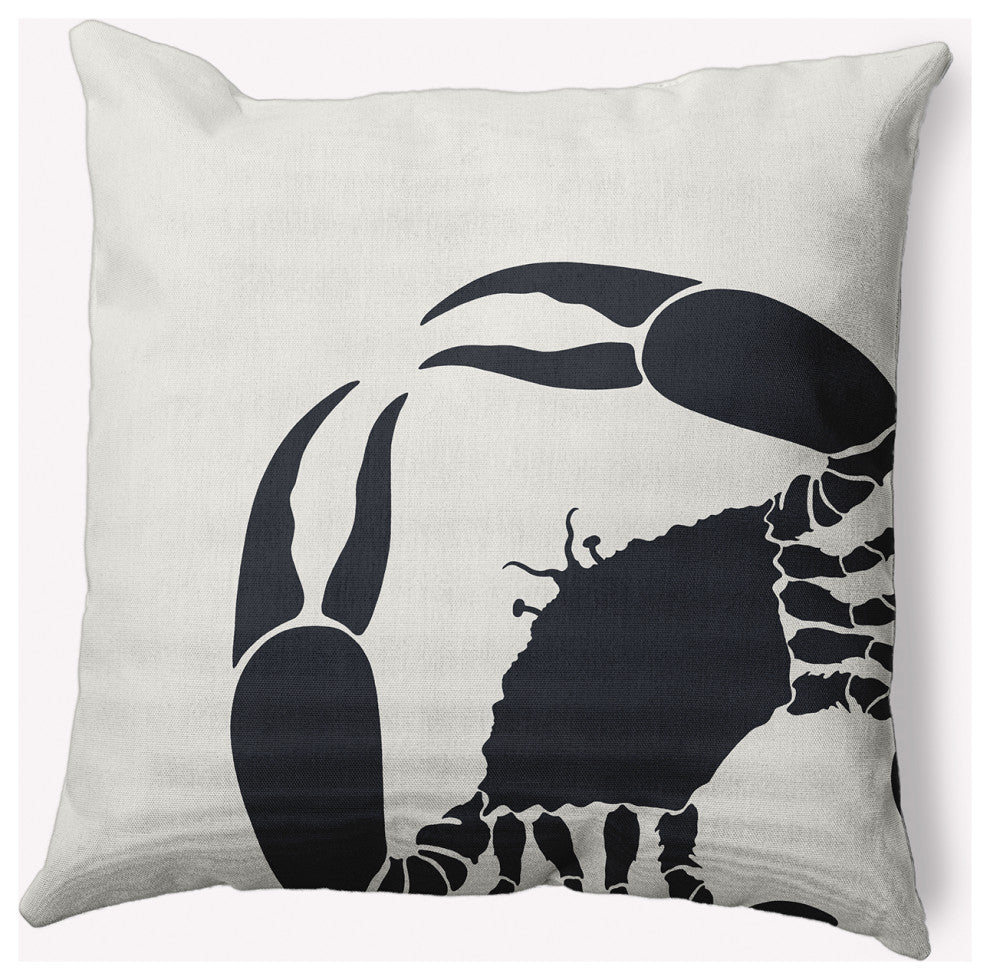 18x18" Crab Dip Nautical Decorative Indoor Pillow, Shark Blue