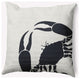 18x18" Crab Dip Nautical Decorative Indoor Pillow, Shark Blue