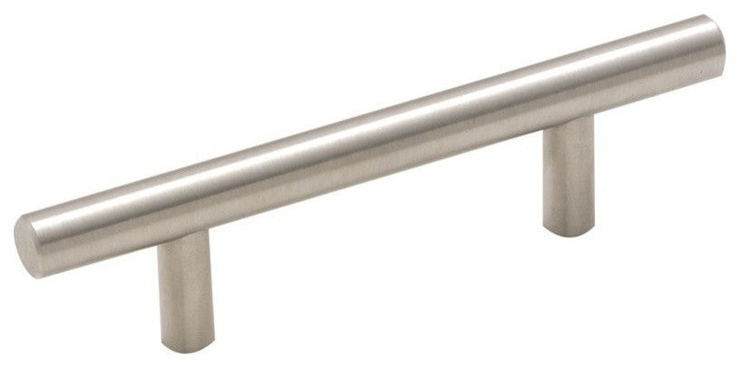 Amerock Bar Pull Collection Cabinet Pull, Set of 10, Sterling Nickel, 3" Center-