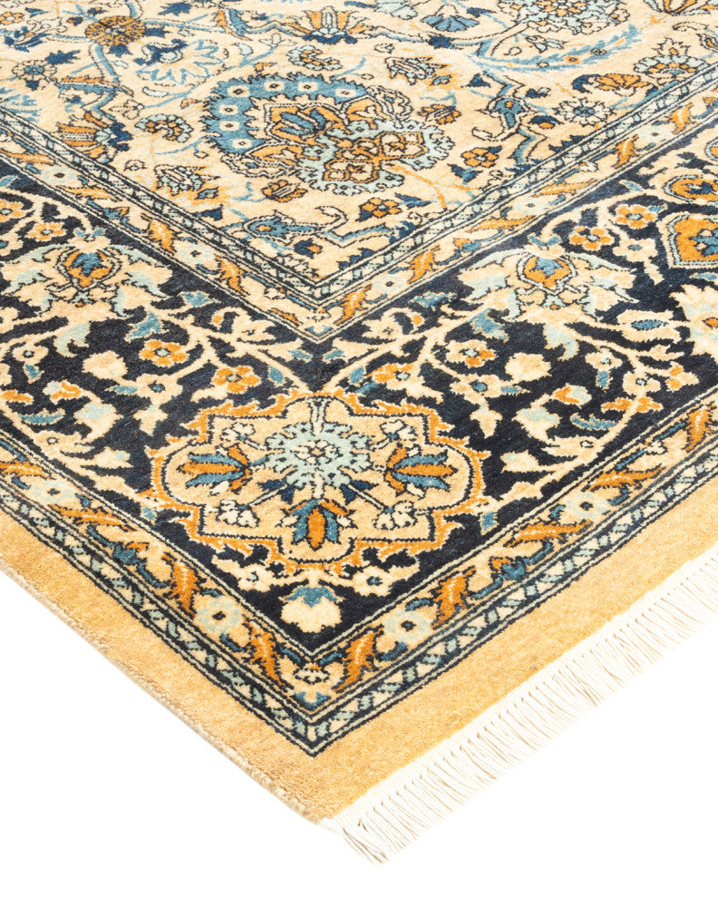 Mogul, One-of-a-Kind Hand-Knotted Area Rug Yellow, 6' 2" x 9' 2"