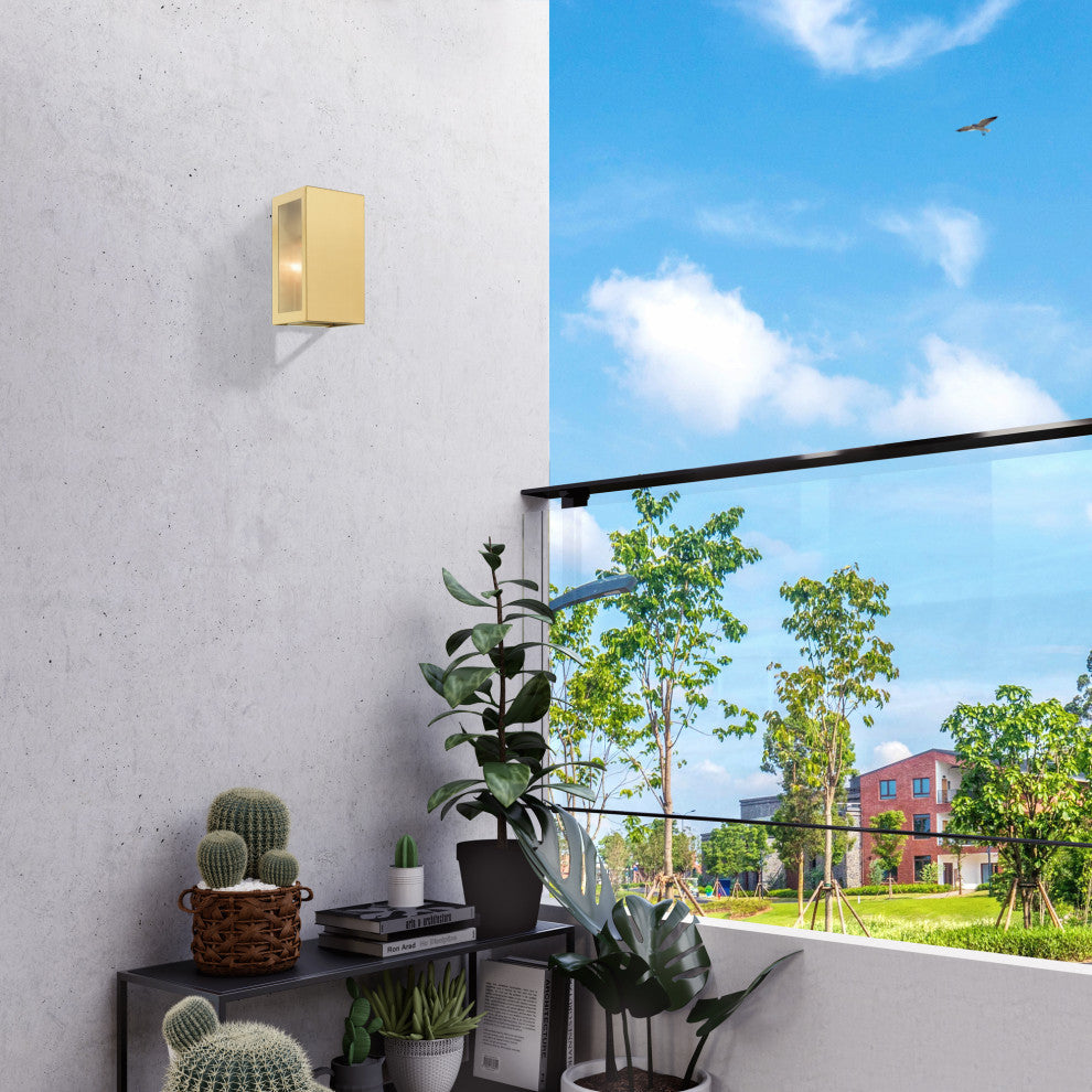 Winfield 1 Light Satin Gold Outdoor ADA Small Sconce