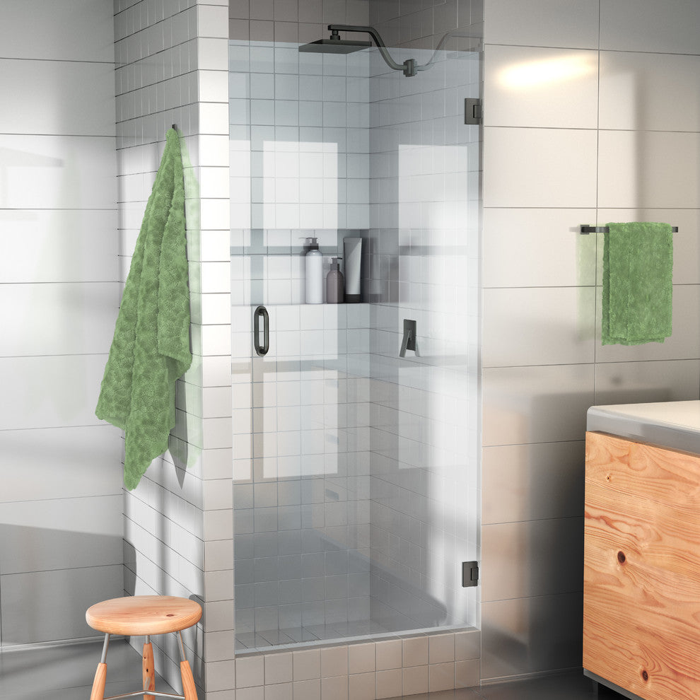78x24.375-24.75" Frameless Shower Door, Enduroshield, Oil Rubbed Bronze