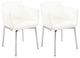 Club Style Arm Chair With Memory Swivel - Set Of 2, White