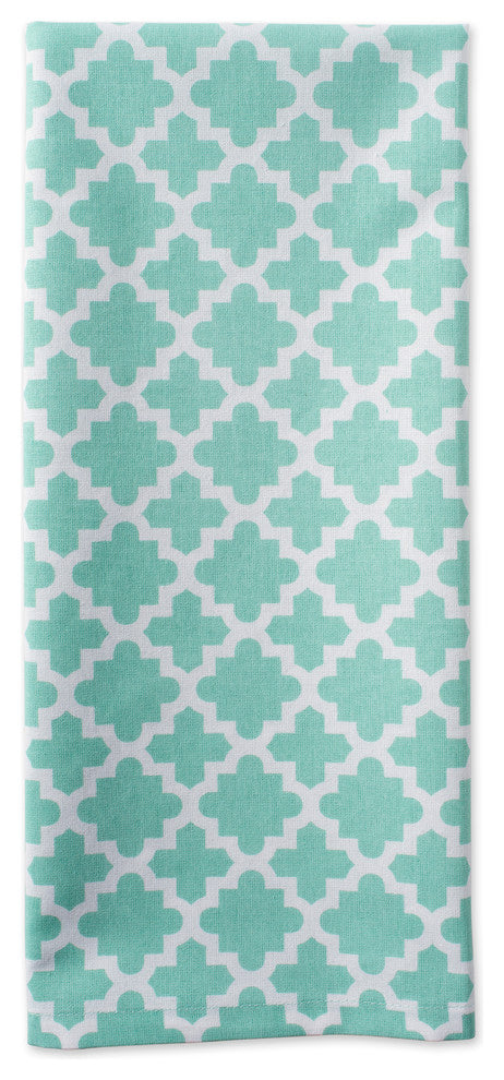 DII Aqua Lattice Dishtowel, Set of 2
