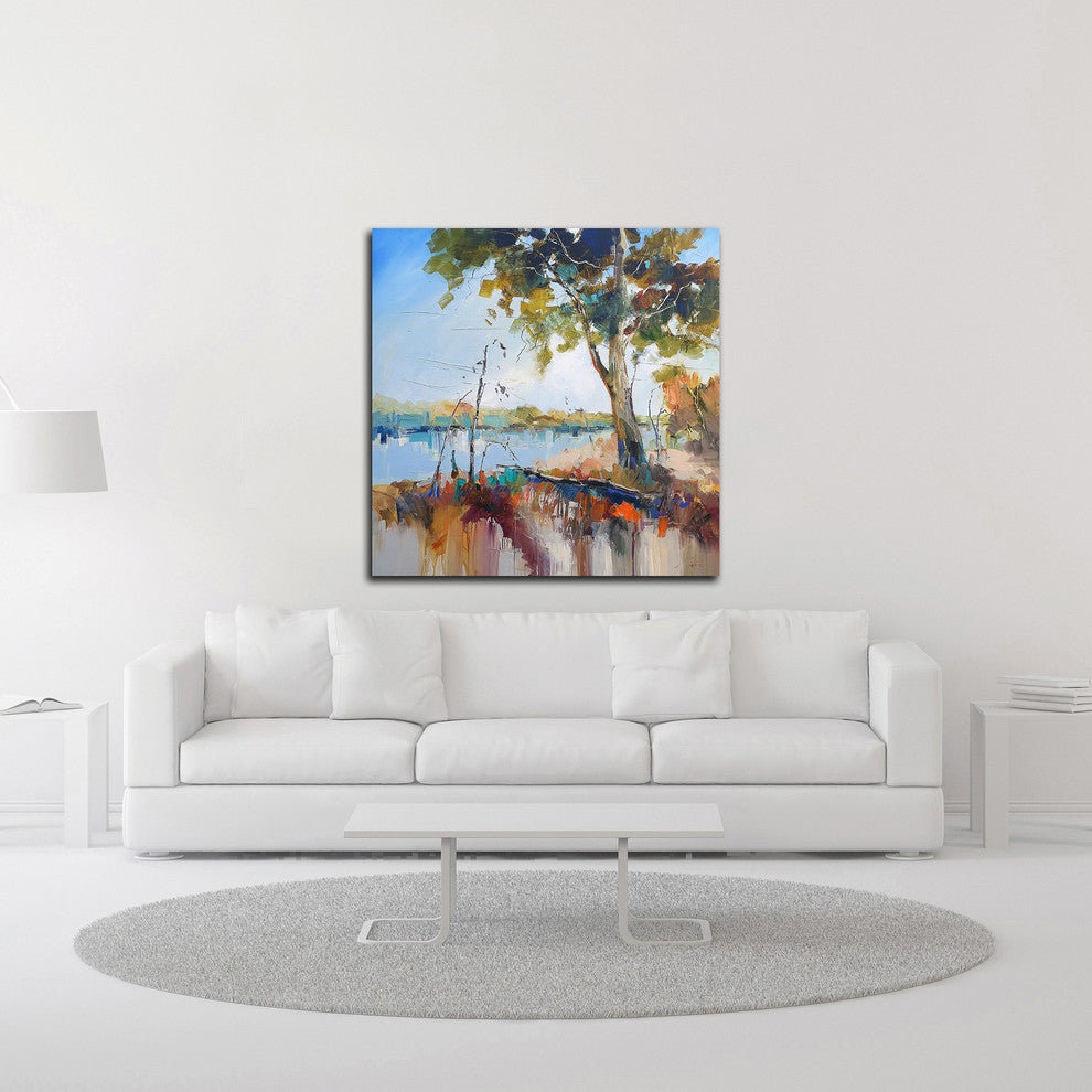 On the Murray by Craig Trewin Penny, Print on Canvas, 30"x30"