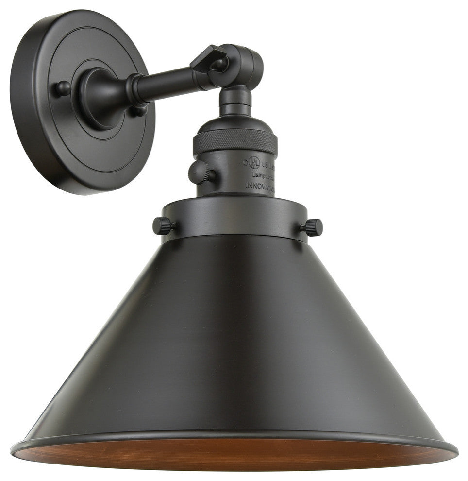 Briarcliff 1-Light Sconce, Oil Rubbed Bronze, Shade: Oil Rubbed Bronze