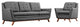 Modern Contemporary Urban Living Sofa Set ( Set of Two), Grey Gray, Fabric